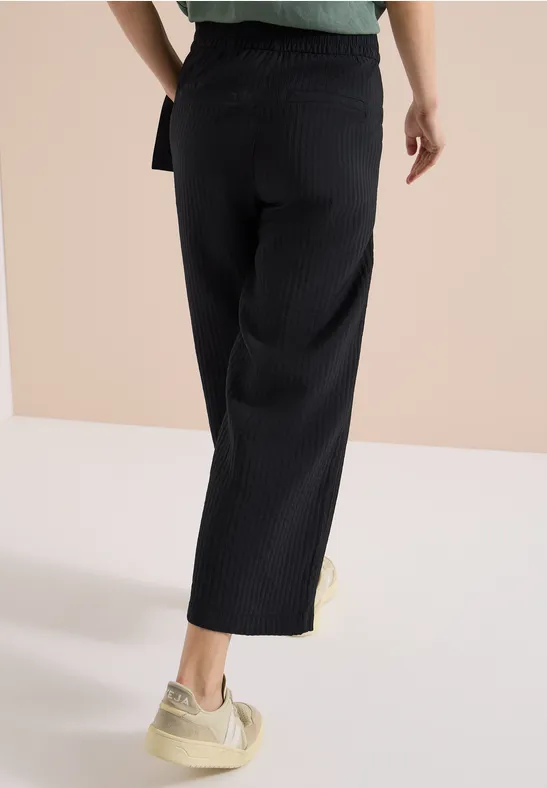 High Waist Wide Leg Pantalon Loose Fit Black