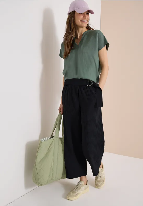 High Waist Wide Leg Pantalon Loose Fit Black