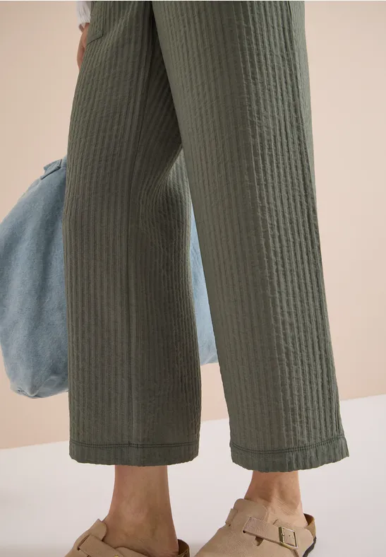 High Waist Wide Leg Pantalon Loose Fit khaki