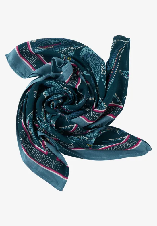 Snood avec imprimé deep lake green