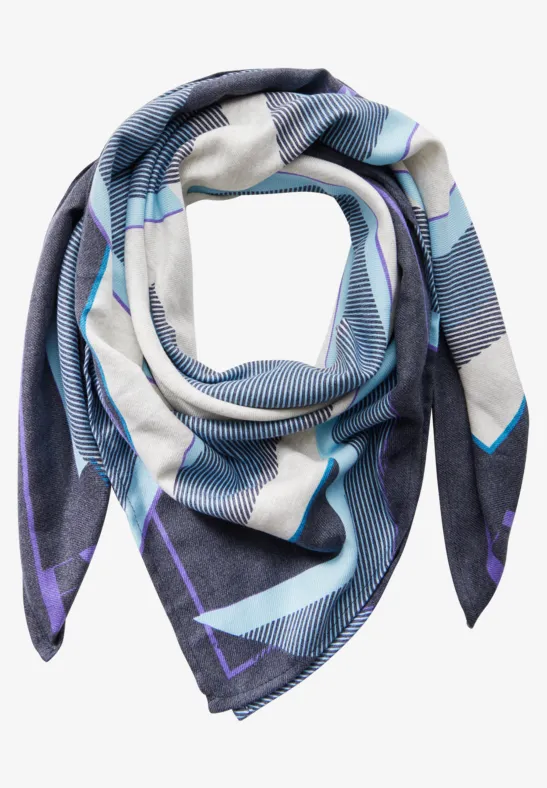 Foulard imprimé dark navy blue