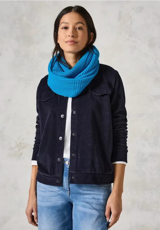 Loop-Schal mit Struktur fjord aqua blue