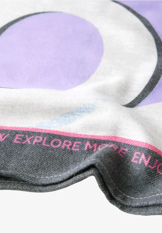 Foulard loop imprimé dark navy blue