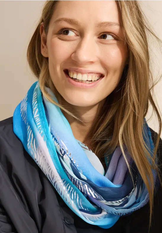 Sjaal met lus en foliedetails dark navy blue