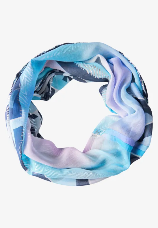 Sjaal met lus en foliedetails dark navy blue