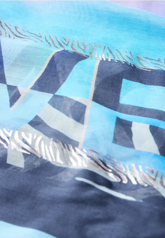 Sjaal met lus en foliedetails dark navy blue