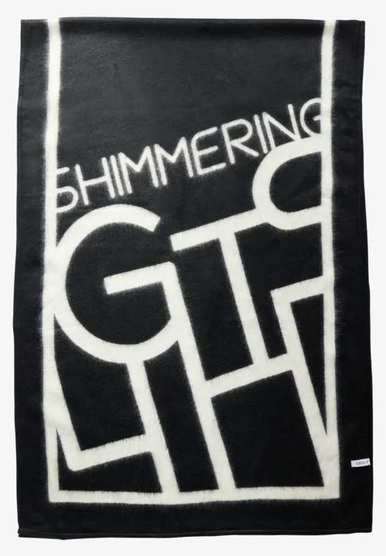 Schal mit grafischem Muster Black