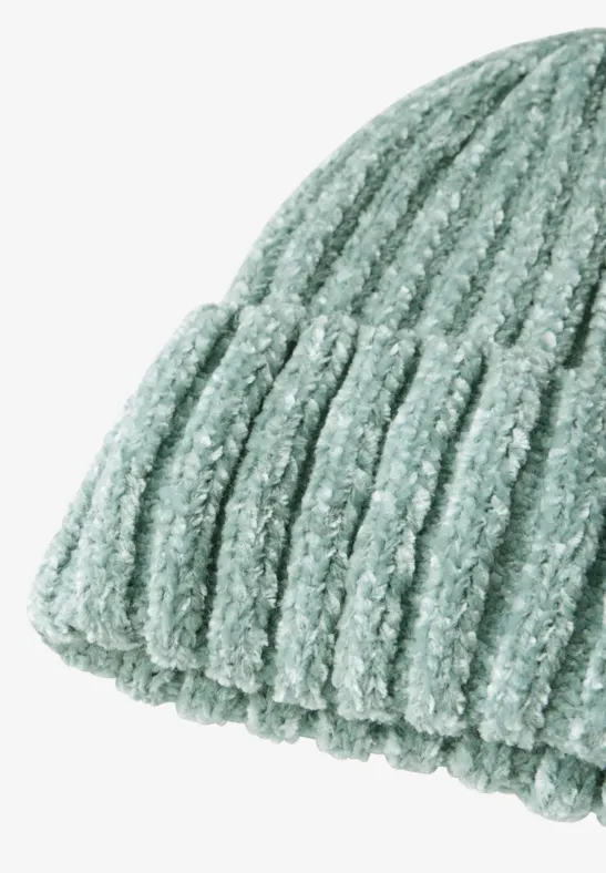 Chenille Mütze glaced salvia green