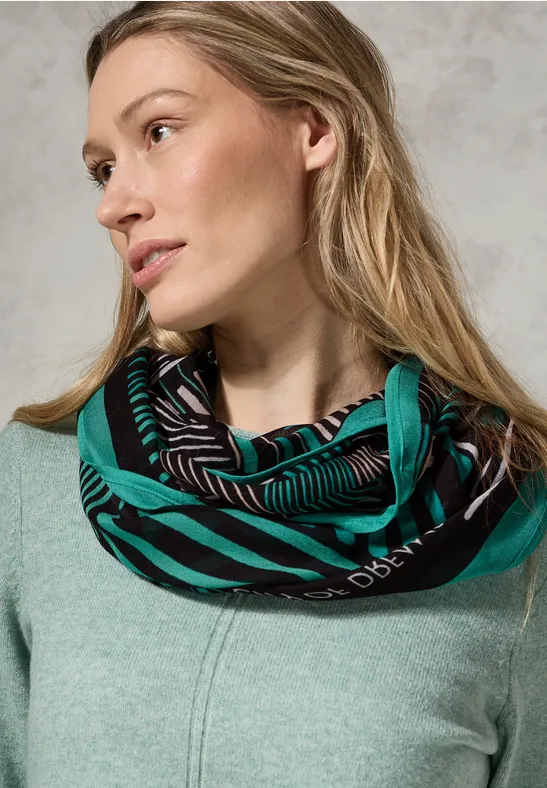 Bedruckter Loop Schal aventurine green