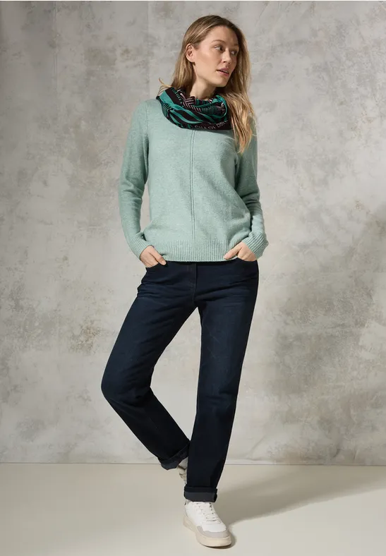 Bedruckter Loop Schal aventurine green