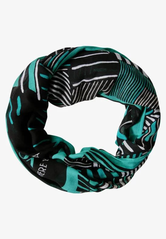 Bedruckter Loop Schal aventurine green