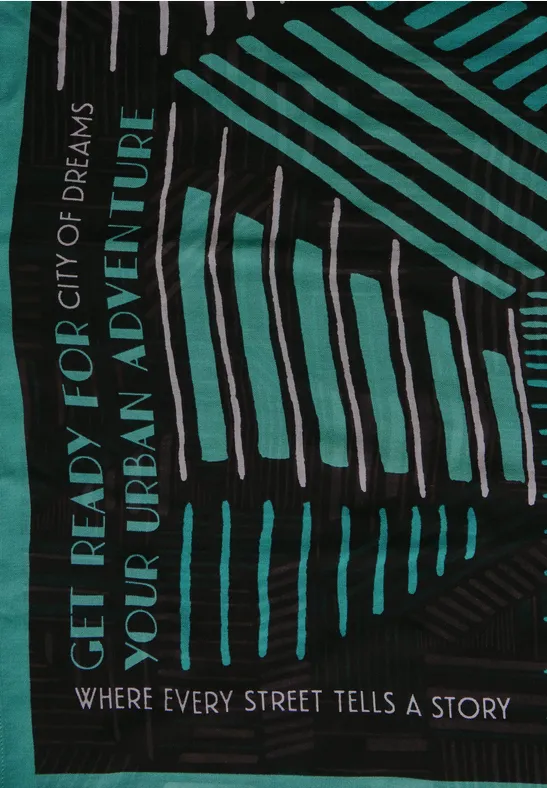 Bedruckter Loop Schal aventurine green