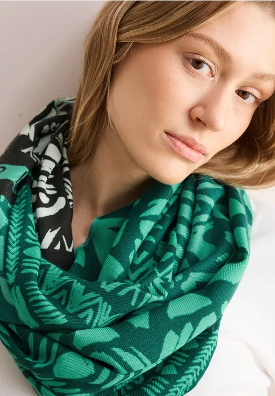 Foulard loop imprimé aventurine green