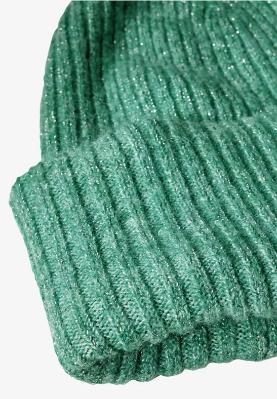 Beanie mit Glitzerdetails aventurine green