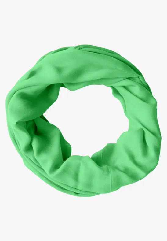 Sjaal met lus in effen kleur iced neon green