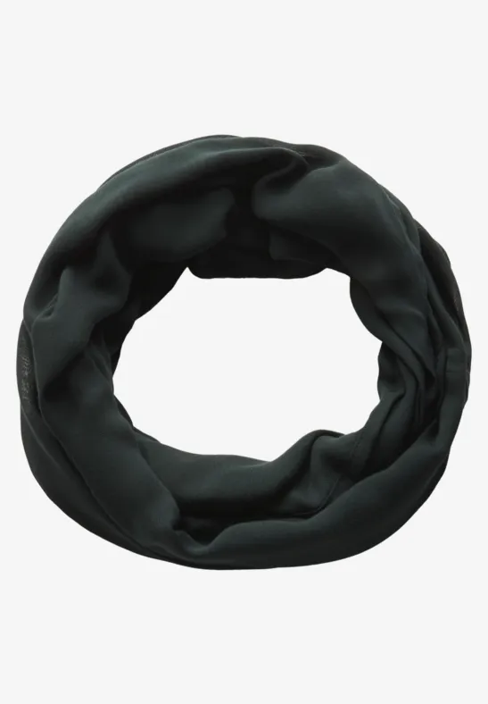 Sjaal met lus in effen kleur ink green