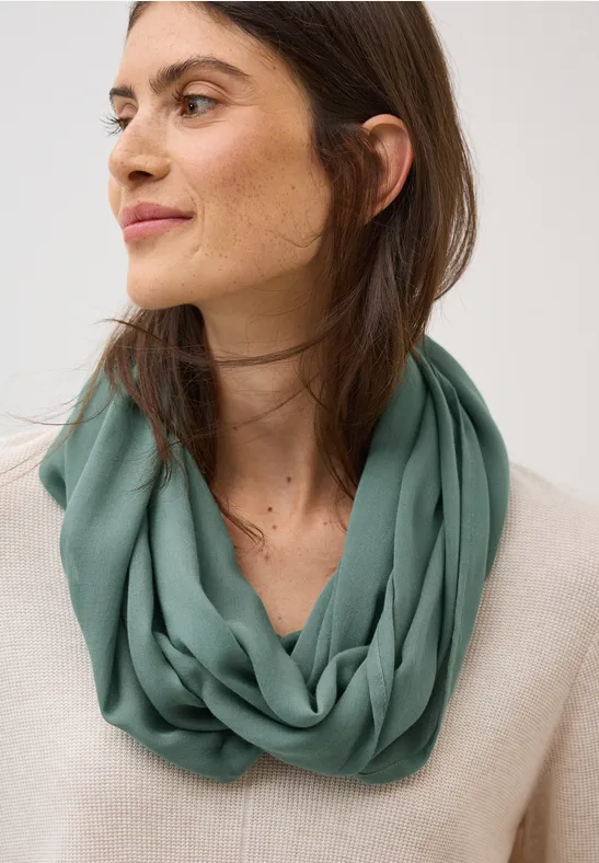 Sjaal met lus in effen kleur jewel green