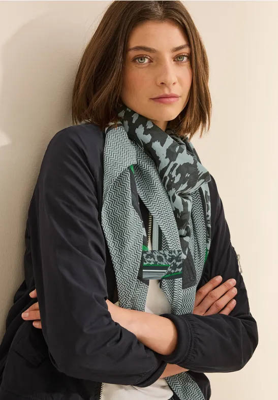 Foulard triangulaire léger slate khaki