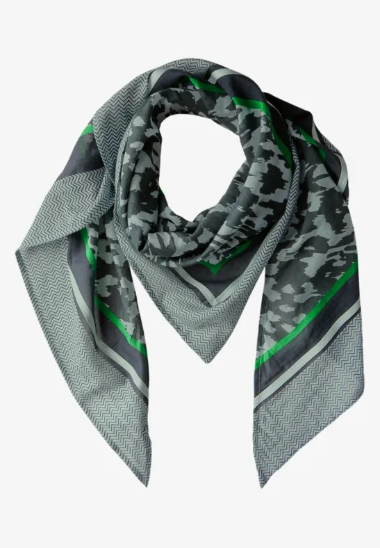Foulard triangulaire léger slate khaki