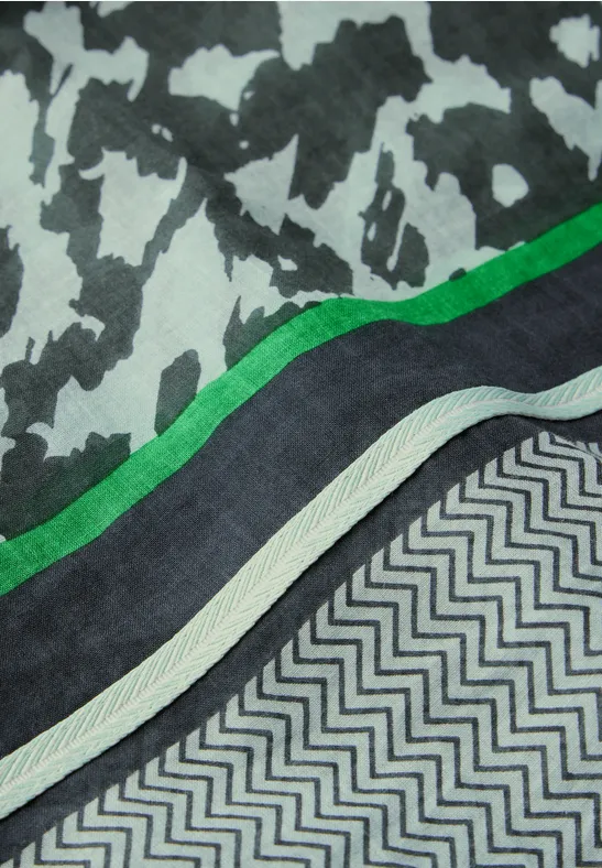 Foulard triangulaire léger slate khaki