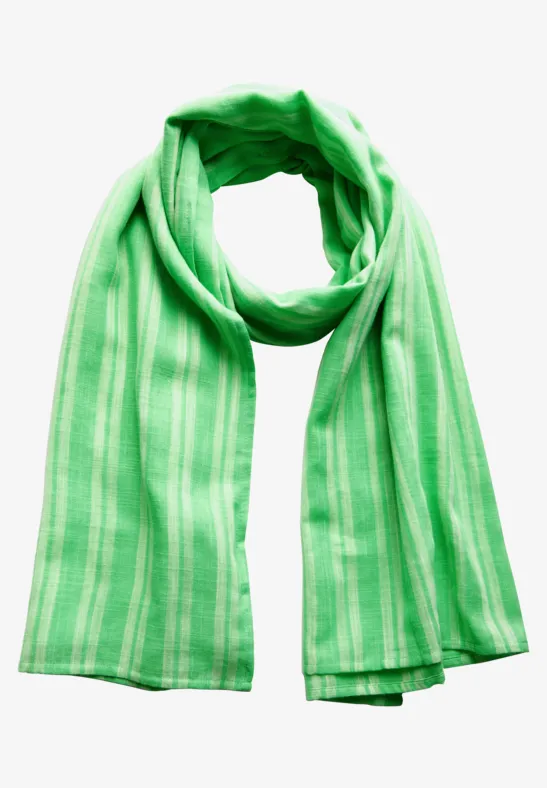 Foulard rayé iced neon green