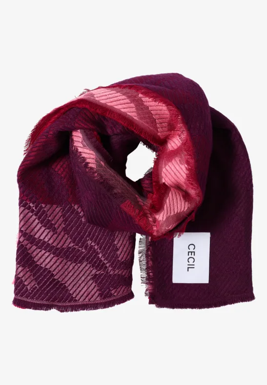 Tuch mit Zebramuster beaujolais red