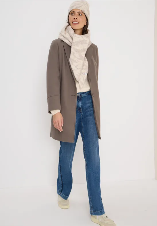 Driehoekige sjaal desert beige melange