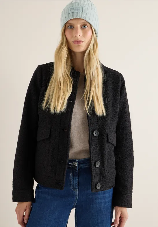 Gebreide muts in effen kleur smoke salvia