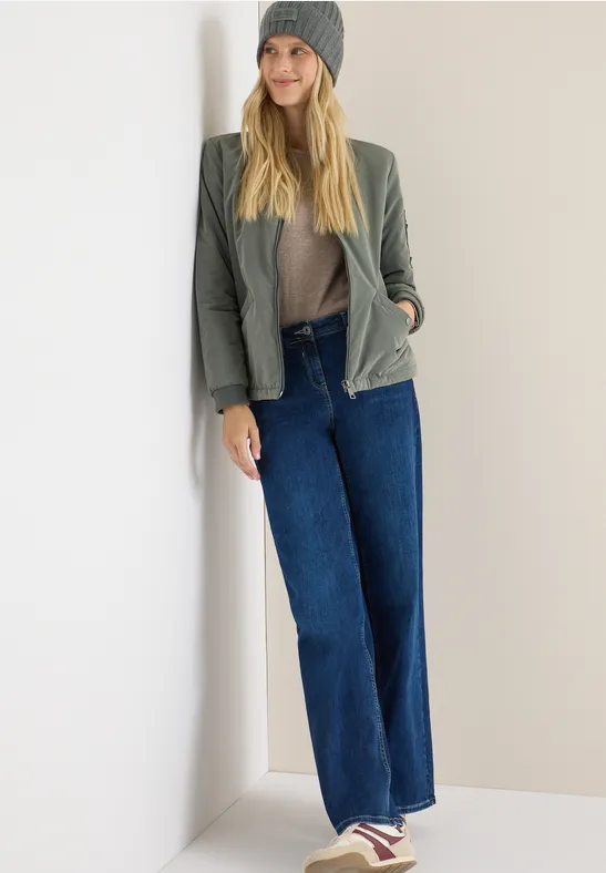 Strickmütze in Unifarbe pastel olive