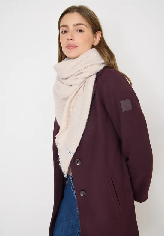 Bouclé Dreieckstuch light greige