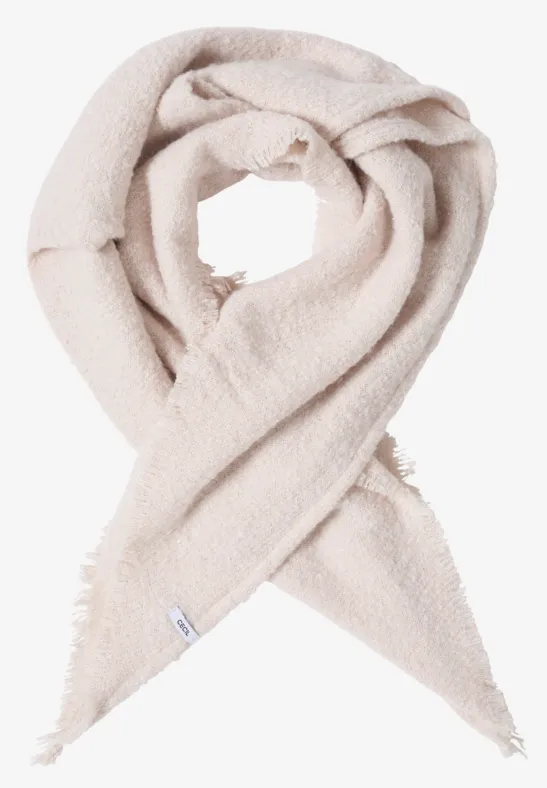 Bouclé Dreieckstuch light greige