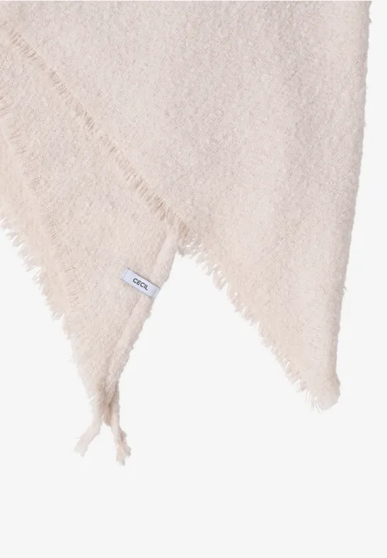 Bouclé Dreieckstuch light greige