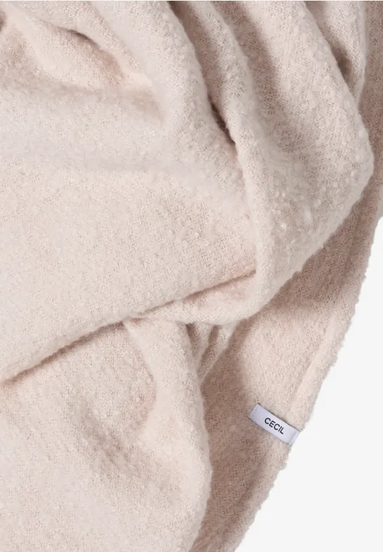 Bouclé Dreieckstuch light greige