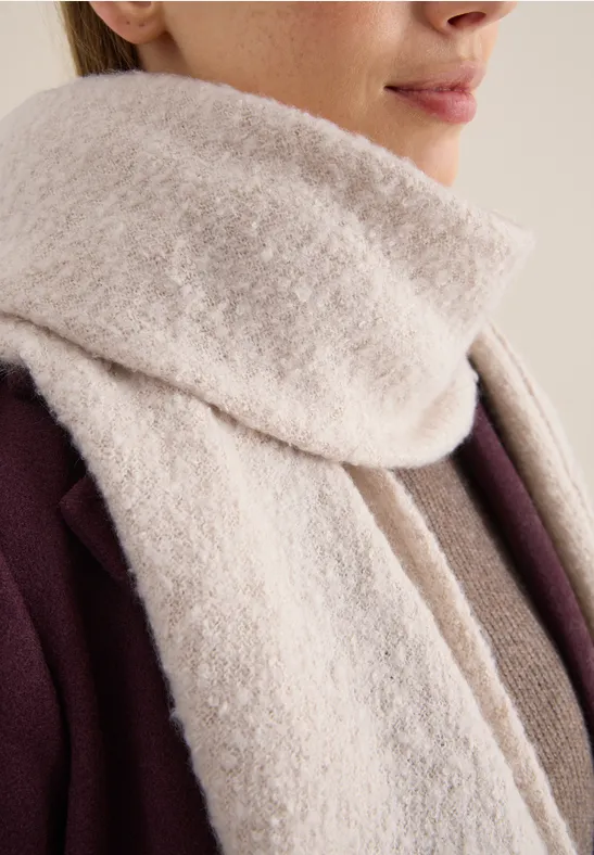 Bouclé Dreieckstuch light greige