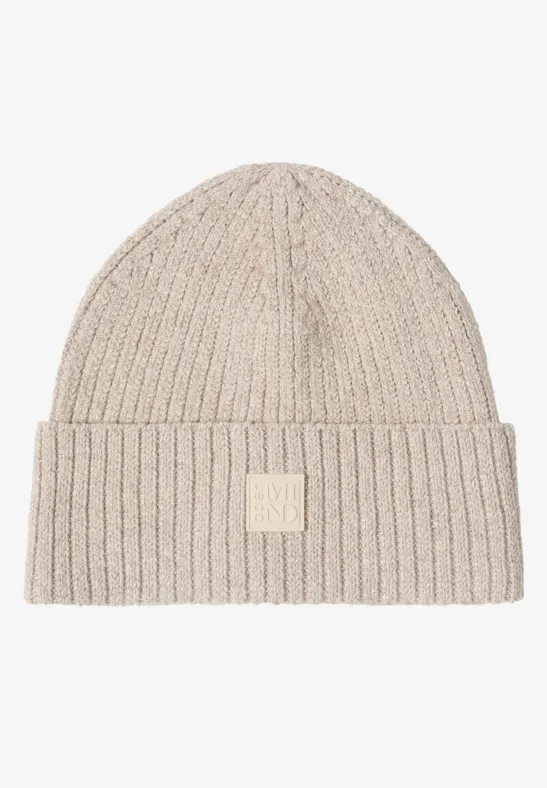 Beanie in Unifarbe alabaster beige melange