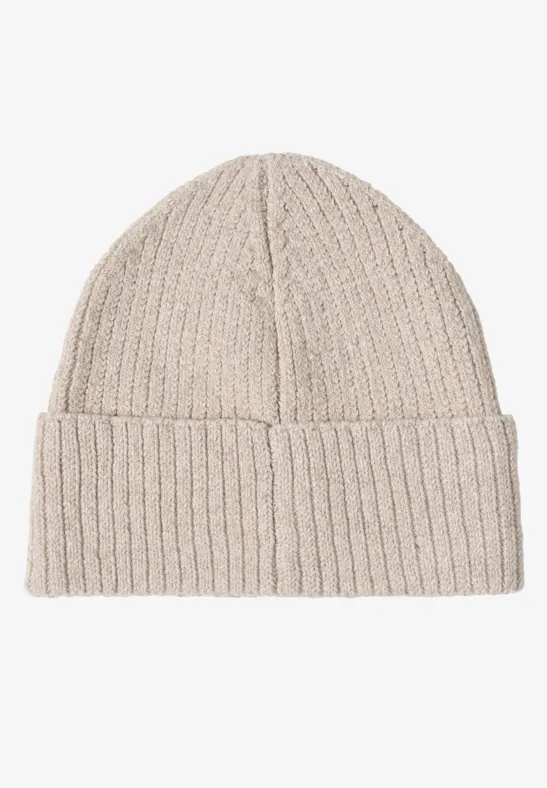 Beanie in Unifarbe alabaster beige melange