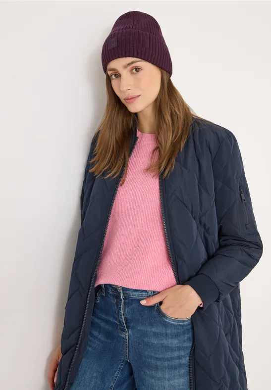 Beanie in Unifarbe eggplant red