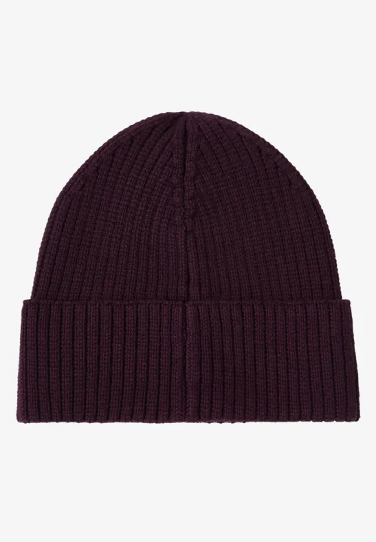 Beanie in Unifarbe eggplant red