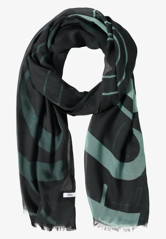 Foulard à motifs ink green