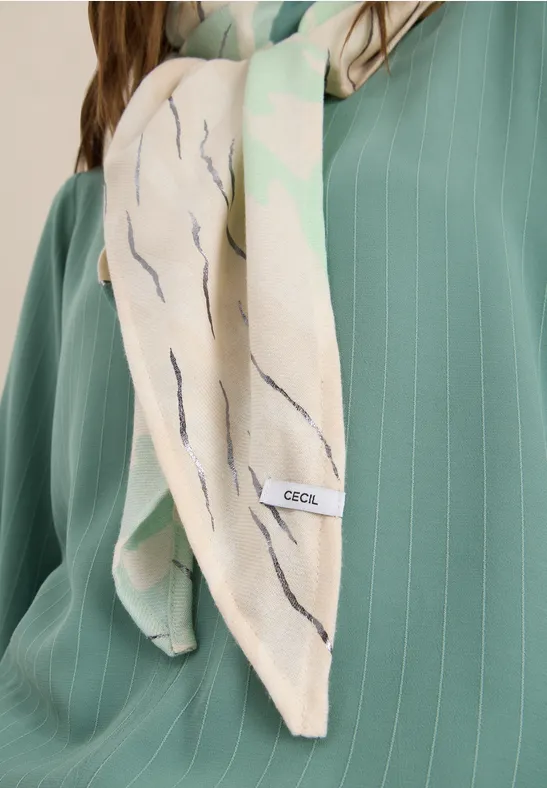 Tuch mit Folienprint jewel green