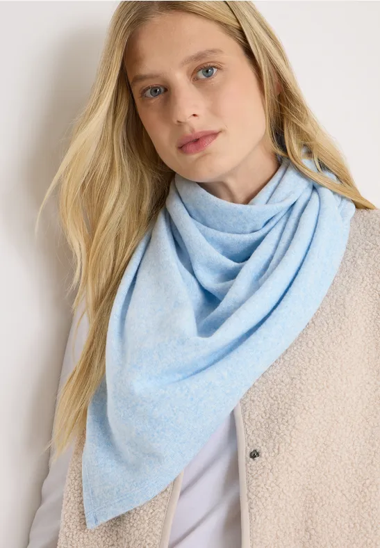Kuscheliges Dreieckstuch sporty light blue melange