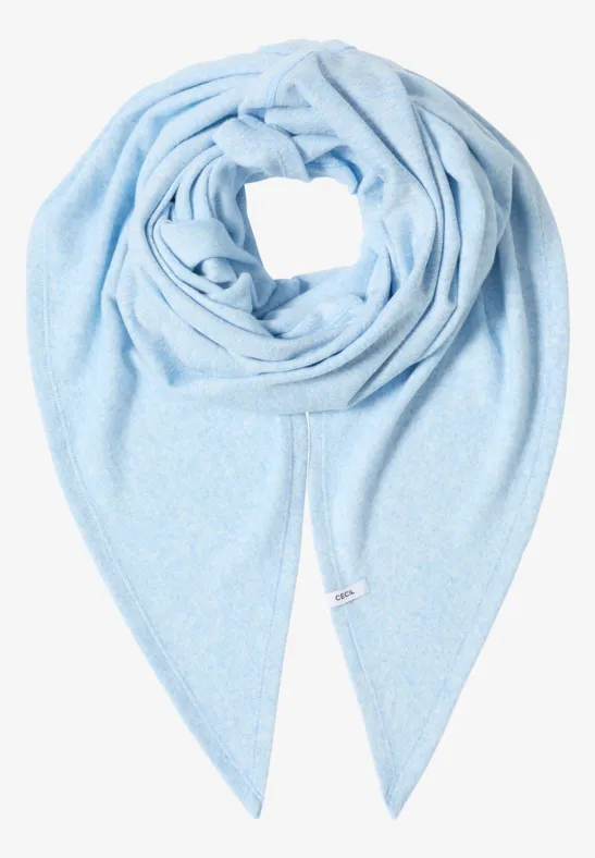 Kuscheliges Dreieckstuch sporty light blue melange