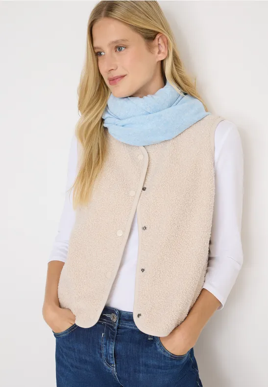 Kuscheliges Dreieckstuch sporty light blue melange