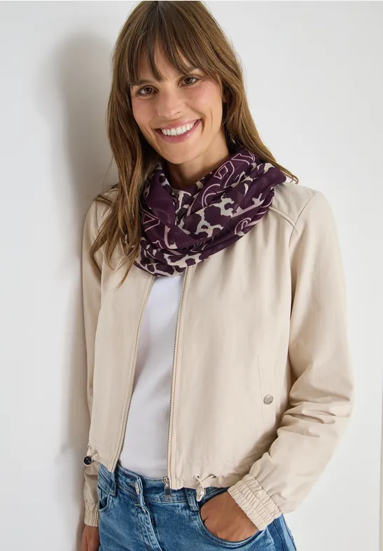 Foulard loop à motifs eggplant red