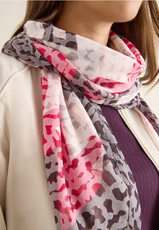 Tuch mit Ausbrennermuster eggplant red