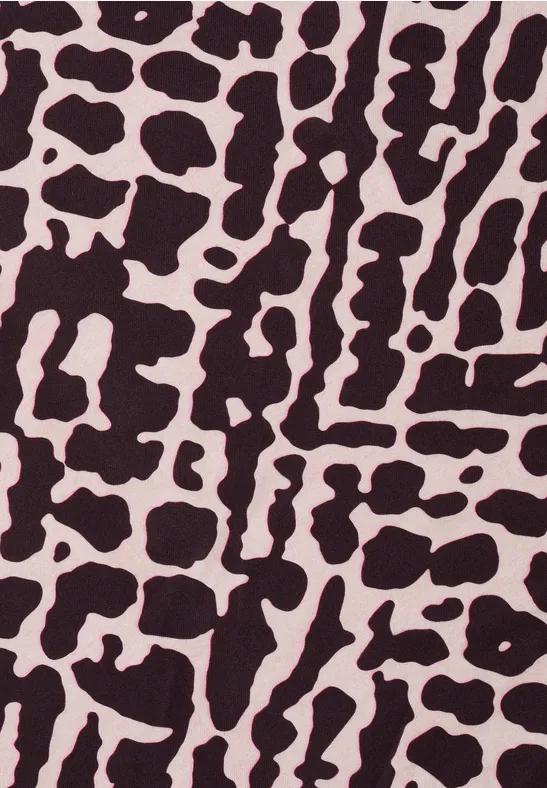 Foulard triangulaire à motifs eggplant red