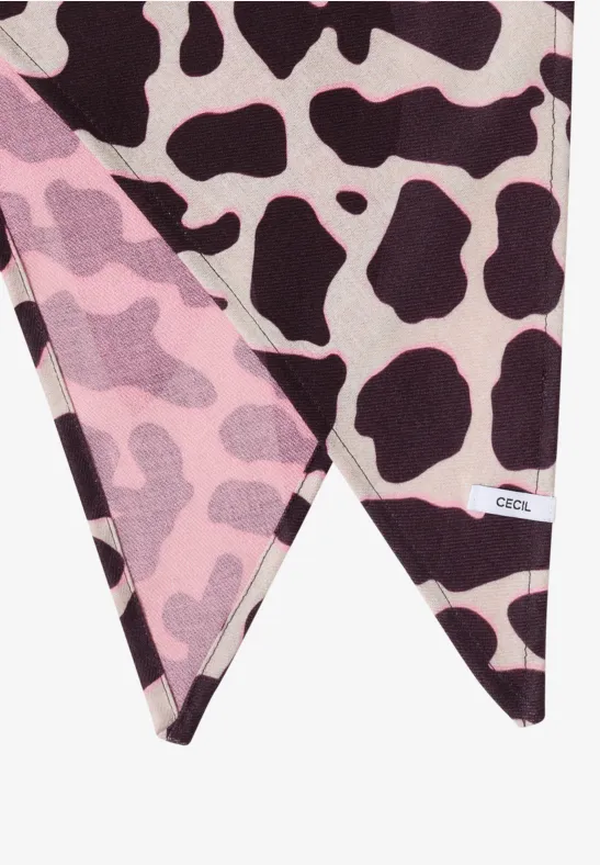 Foulard triangulaire à motifs eggplant red