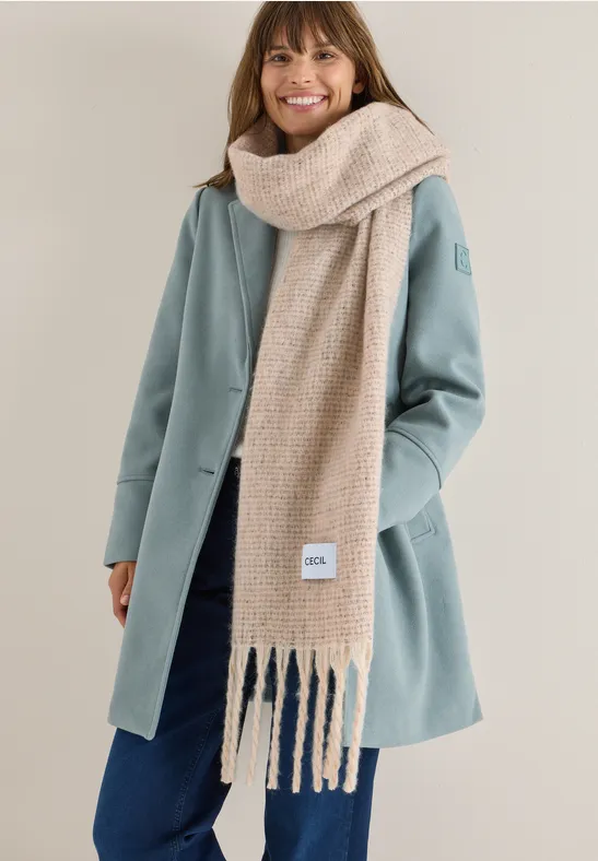 Écharpe douillette sandalwood beige melange
