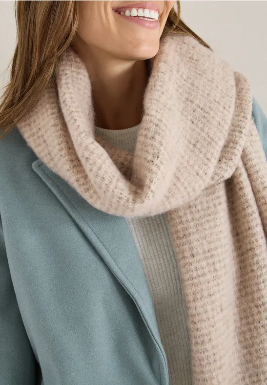 Écharpe douillette sandalwood beige melange