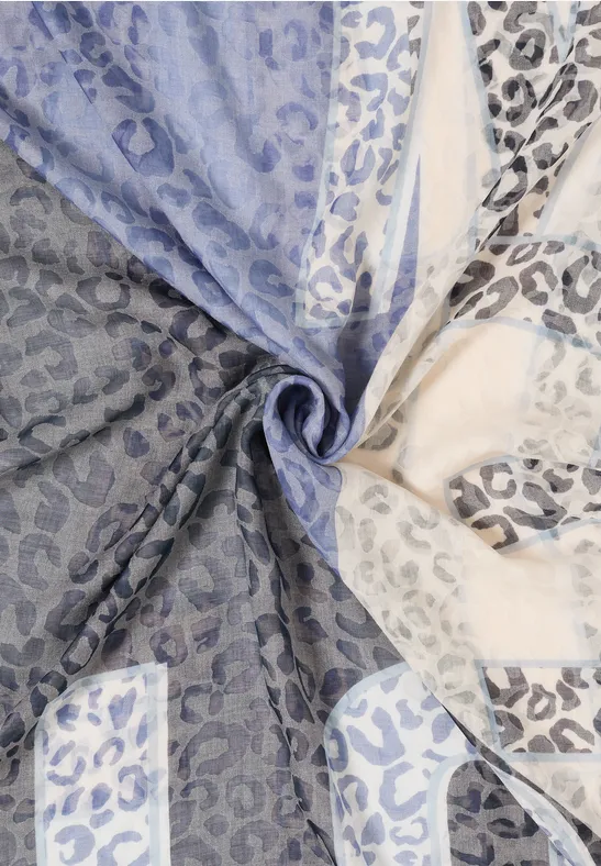 Tuch mit Ausbrenner-Muster blue navy